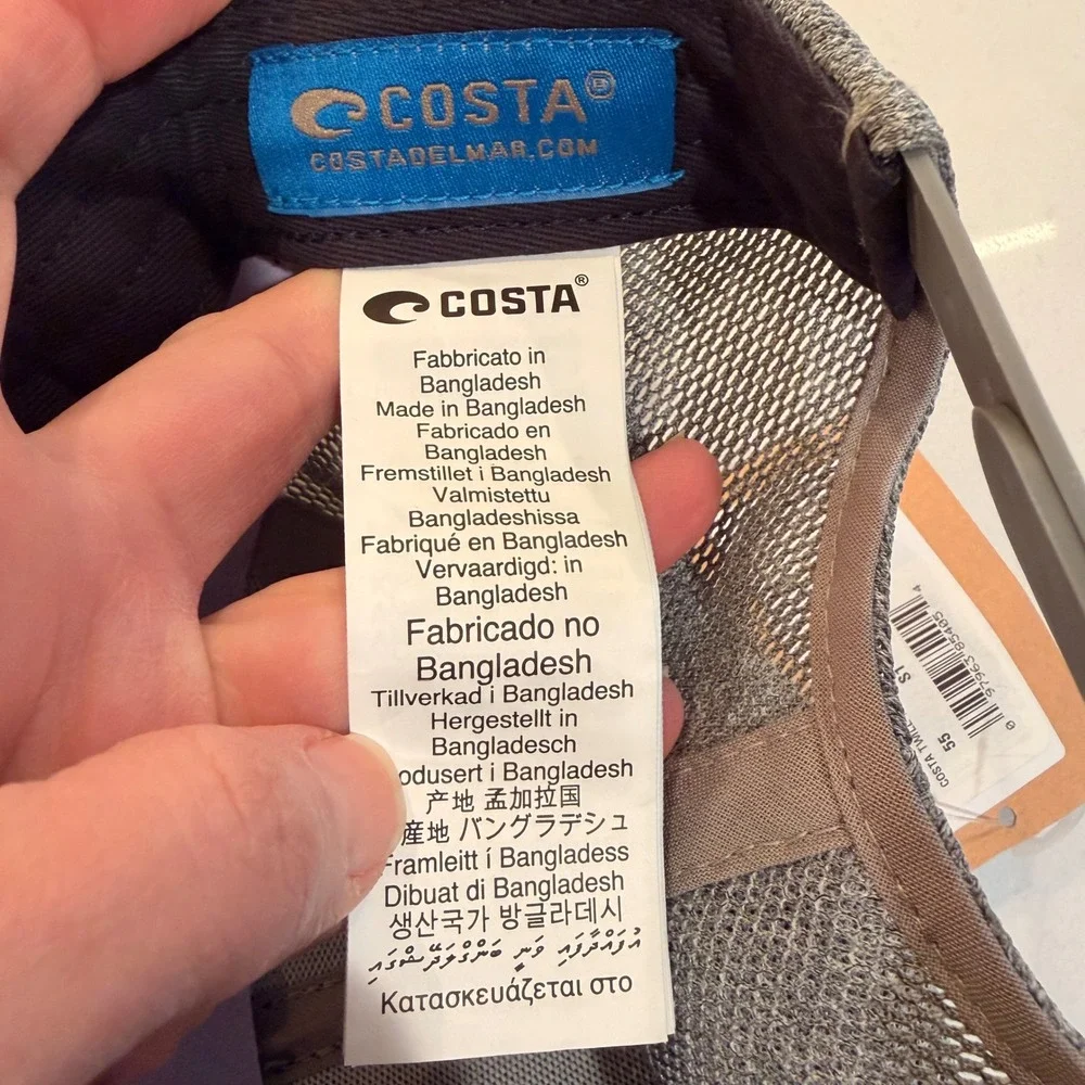 Costa‎ Del Mar NEW Twill Trucker Pride Logo Hat Fishing Mesh SnapBack Cap Navy